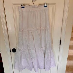Tuckernuck White Maxi Skirt with Elastic Waist